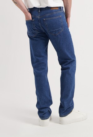 John Mid Straight - Medium Stone from Mud Jeans