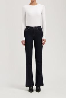 Isy High Flared - Strong Blue via Mud Jeans