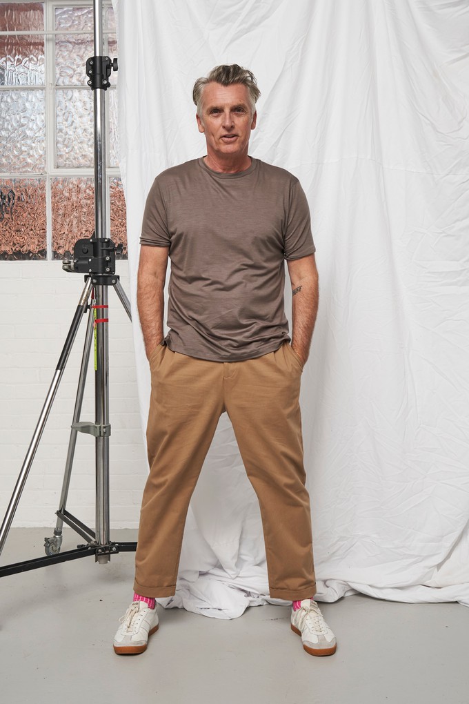 ZQ Merino Wool Jersey Oatmeal T-Shirt from Neem London