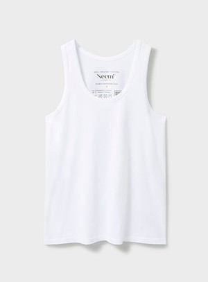 Men's White Organic Cotton Vest from Neem London