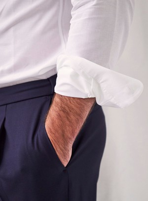 Recycled Italian White Cut Away Shirt from Neem London