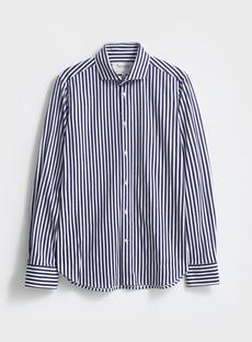 Recycled Modern City Stripe Cut Away Shirt via Neem London