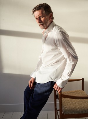 Recycled Italian White Cut Away Shirt from Neem London