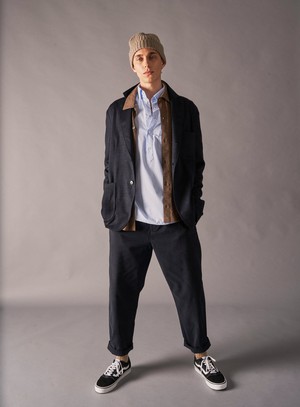 Regenerative Cotton Sky Modern Button-down Popover Shirt from Neem London