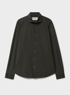 Recycled Italian Chocolate Cut Away Comfort Shirt via Neem London
