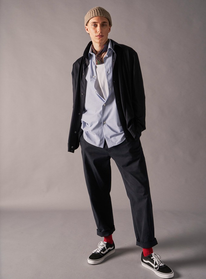Comfort Sky Twill Louche Oversized Shirt from Neem London