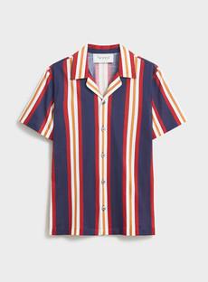 Recycled Boating Stripe Short Sleeve Shirt van Neem London