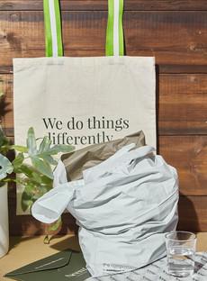 Our WearWell take-back bag van Neem London