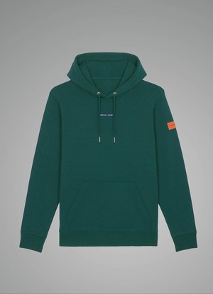 Basic green organic hoodie from New Habit