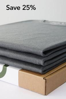 3-Pack Nooboo Luxe Bamboo T-Shirts Crew Neck - Style 3301 BL - 555 g van Nooboo