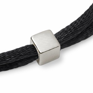 Solid as a Block armband zilver ~ zwart from Nowa