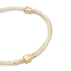 Solid as a Block armband goud ~ roomwit & goud from Nowa