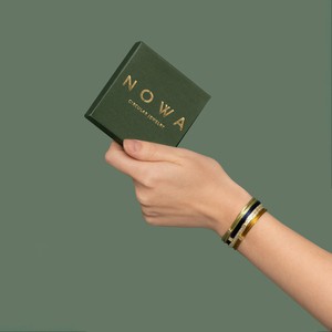 Solid as a Block armband goud ~ roomwit & goud from Nowa