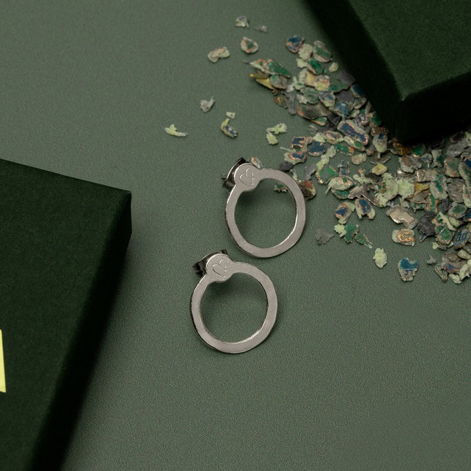 Recycled With Love oorbellen zilver from Nowa