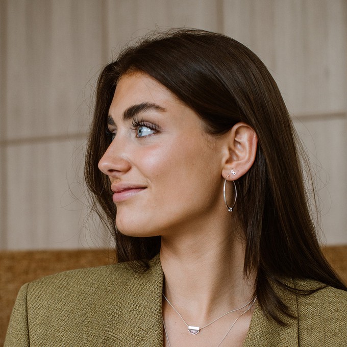 Solid as a Block oorbellen zilver groot from Nowa