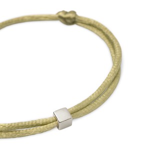 Solid as a Block armband zilver ~ lime from Nowa