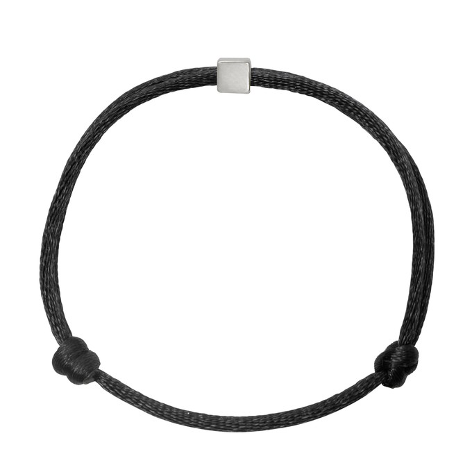 Solid as a Block armband zilver ~ zwart from Nowa
