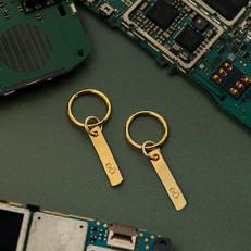 Connection oorbellen goud van Nowa