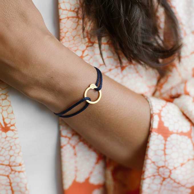 Recycled with Love - verguld goud - navy from Nowa
