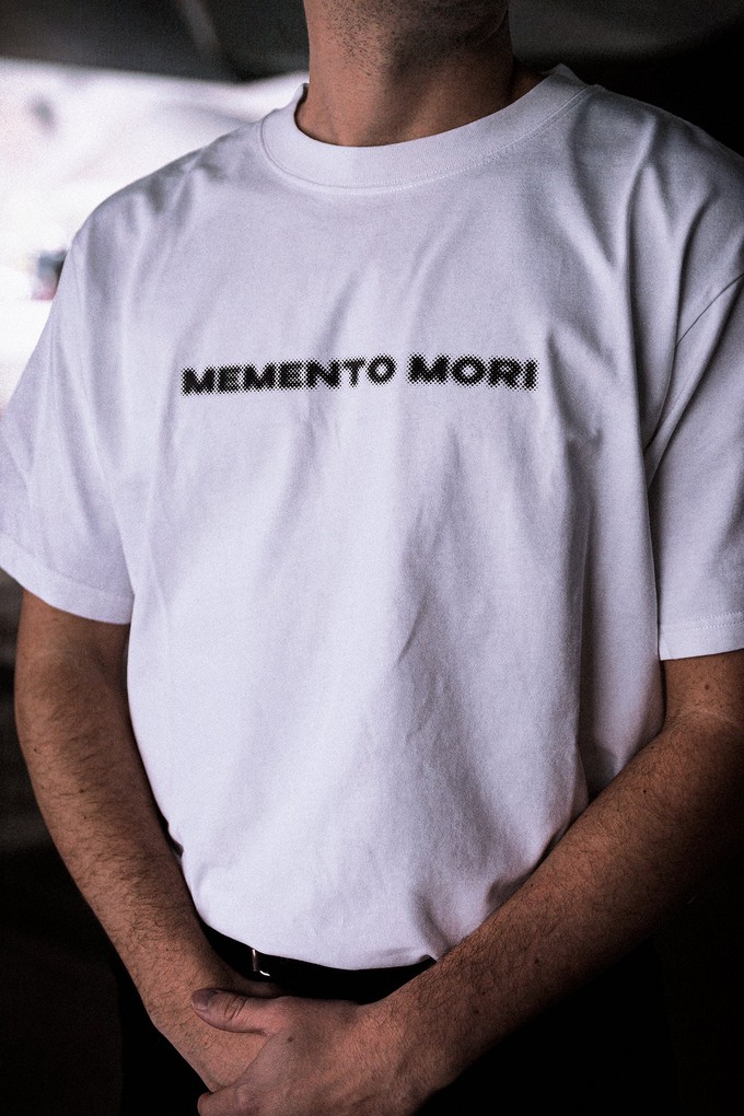 NWHR x Bnomio T-shirt "MEMENTO MORI" White from NWHR