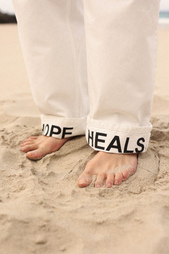 Hope Heals pleated trousers from NWHR