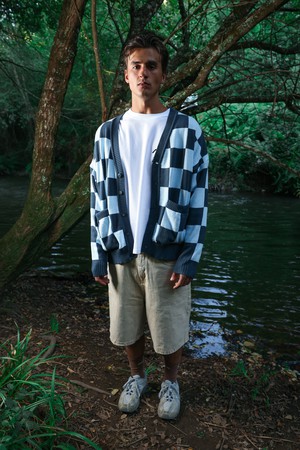 Checkered Blue Cardigan from NWHR