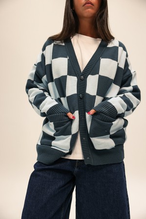 Checkered Blue Cardigan from NWHR
