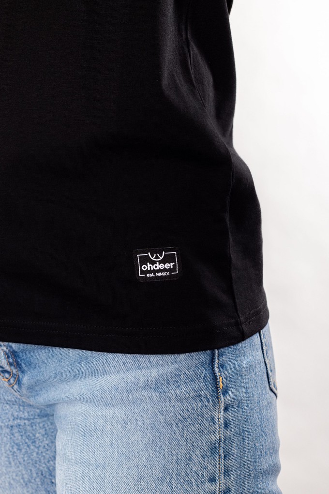 Classic Logo T-Shirt | Deep Black from ohdeer