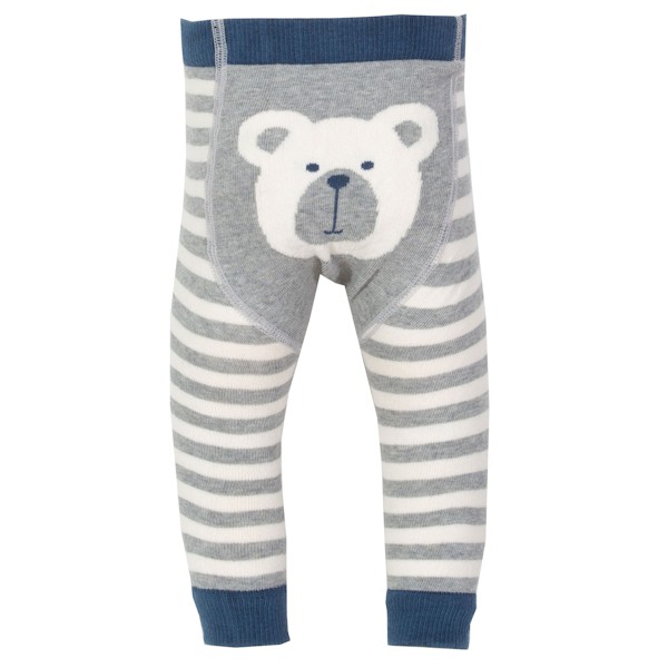 KITE Gebreide legging van biokatoen met beertje from Olifant en Muis
