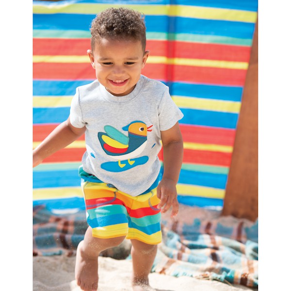 FRUGI Gestreepte short van biokatoen from Olifant en Muis