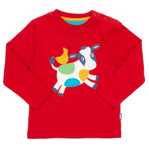 KITE Rood shirt met springende koe en kip from Olifant en Muis