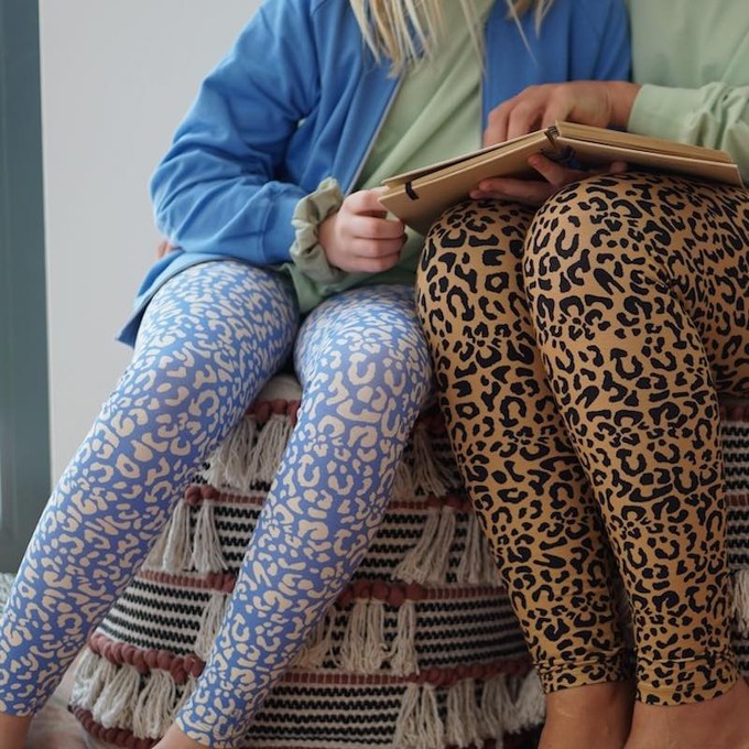 Play-All-Day Leggings Printed I Sky Blue from Orbasics