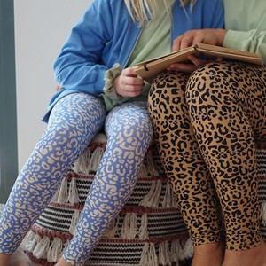 Play-All-Day Leggings Printed I Sky Blue from Orbasics