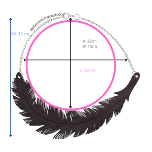 Angel Upcycled Inner Tube Feather Necklace from Paguro Upcycle