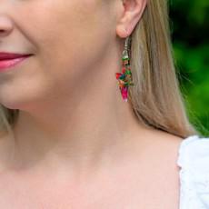 Lightning Bolt Recycled Skateboard & Resin Earrings via Paguro Upcycle