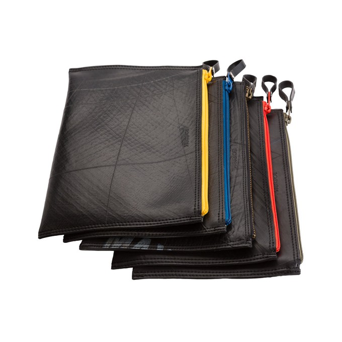 Lewis Essential Medium Flat Vegan Pouch - Eco Travel Pouch from Paguro Upcycle