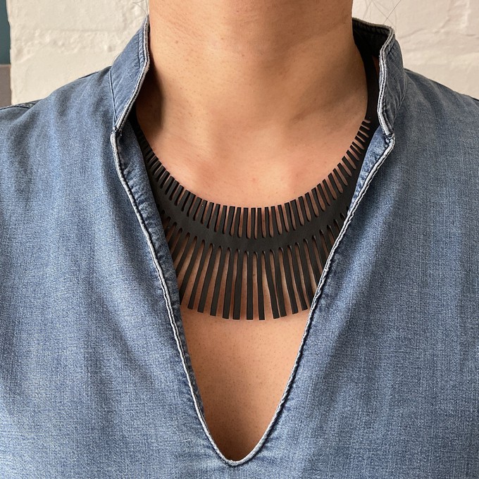 Fishbone Inner Tube Necklace from Paguro Upcycle