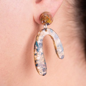 Aspen U Shaped Statement Resin Earrings from Paguro Upcycle