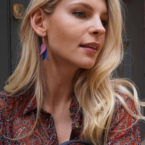 Flake Recycled Leather Earrings from Paguro Upcycle