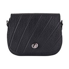 Becca Classic Black Vegan Saddle Bag van Paguro Upcycle