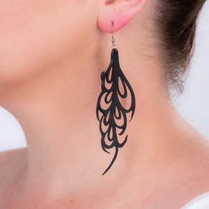 Bella Elegant Art Nouveau Inner Tube Earrings from Paguro Upcycle