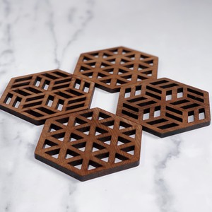 Zeta Upcycled Teak Wood Coasters - Set of 2 or 4 from Paguro Upcycle