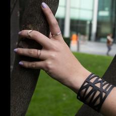 Paguro Upcycle Honeycomb Recycled Rubber Bracelet Eco Cuff via Paguro Upcycle