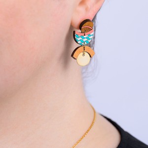 Thallaso Recycled Wood Gold Earrings from Paguro Upcycle