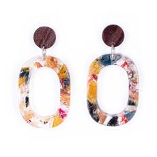 Opal Statement Resin Earrings van Paguro Upcycle