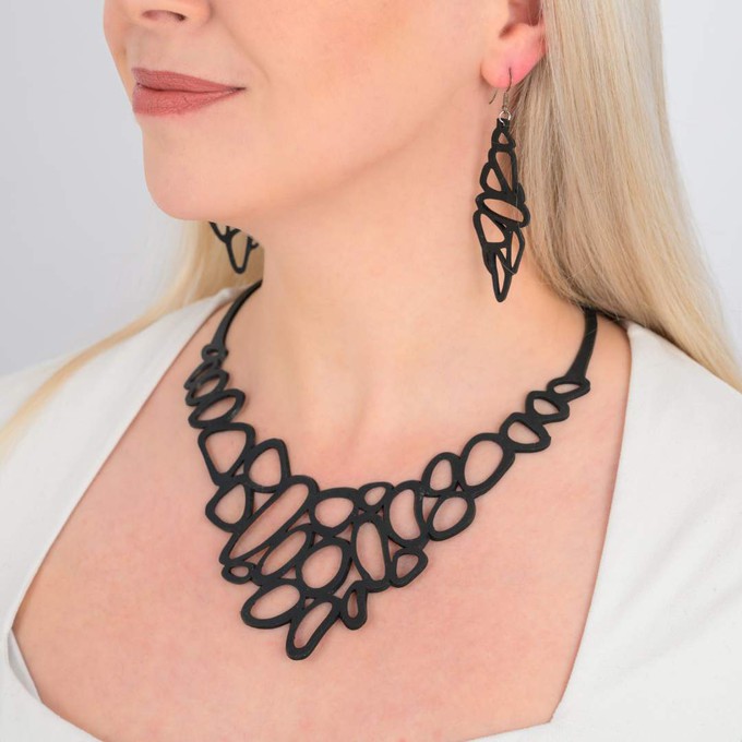 Pebble Statement Recycled Rubber Necklace from Paguro Upcycle