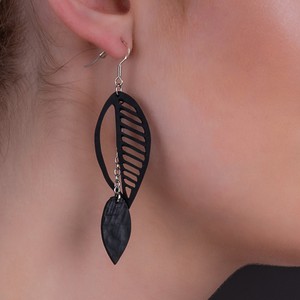 Sweet Cherry Double Leaf Earrings from Paguro Upcycle