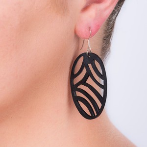 Seraphine (I) Recycled Rubber Earrings from Paguro Upcycle
