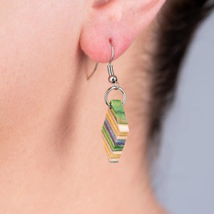 Kite Recycled Skateboard Dangle Earrings from Paguro Upcycle