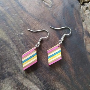 Kite Recycled Skateboard Dangle Earrings from Paguro Upcycle
